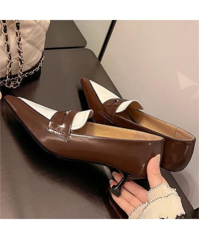 Women's Pumps Shoes Pointed Toe Stiletto Low Heel Fashion Leather Slip-on Closed Toe Dress Shoes for Wedding, Office, Bridal ...