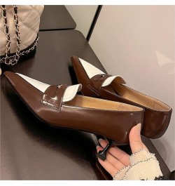 Women's Pumps Shoes Pointed Toe Stiletto Low Heel Fashion Leather Slip-on Closed Toe Dress Shoes for Wedding, Office, Bridal ...