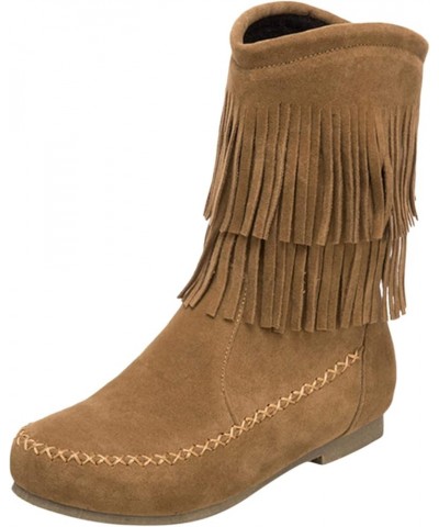 Western Boots Women Short Chelsea Booties Wide Calf Boots for Women Western Boots Yellow-a $22.21 Boots