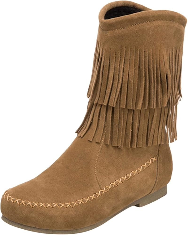 Western Boots Women Short Chelsea Booties Wide Calf Boots for Women Western Boots Yellow-a $22.21 Boots