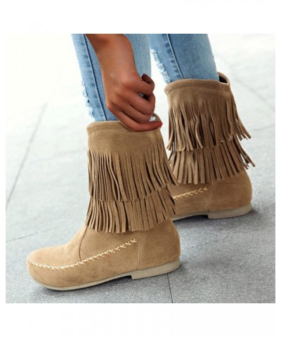 Western Boots Women Short Chelsea Booties Wide Calf Boots for Women Western Boots Yellow-a $22.21 Boots