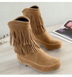 Western Boots Women Short Chelsea Booties Wide Calf Boots for Women Western Boots Yellow-a $22.21 Boots