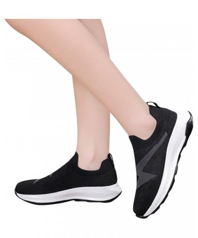 Slip on Sneakers, Fashionand Comfortable Lightweight Women's Sneakers Platform Shoes Z 11-black $20.46 Athletic Shoes