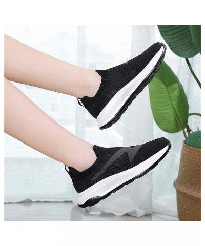 Slip on Sneakers, Fashionand Comfortable Lightweight Women's Sneakers Platform Shoes Z 11-black $20.46 Athletic Shoes