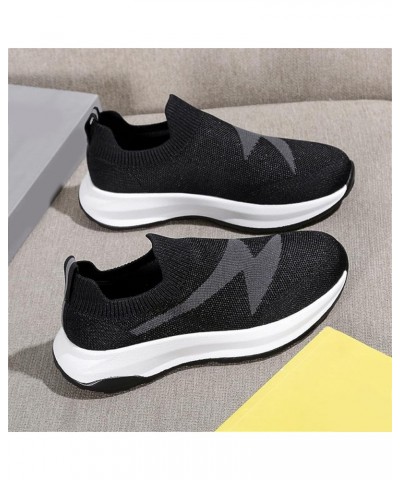 Slip on Sneakers, Fashionand Comfortable Lightweight Women's Sneakers Platform Shoes Z 11-black $20.46 Athletic Shoes