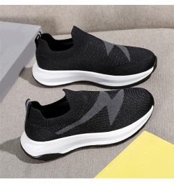 Slip on Sneakers, Fashionand Comfortable Lightweight Women's Sneakers Platform Shoes Z 11-black $20.46 Athletic Shoes