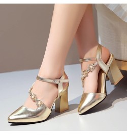 High Heels 5Cm/1.96Inch Women's Pointed Toe Chunky Heels Party Evening Dress High Heels Prom Gold $28.91 Pumps