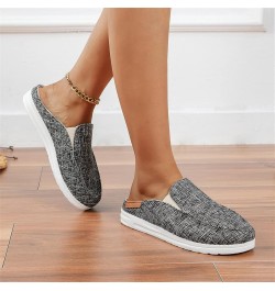 Women Slip on Loafer Flat Shoes Casual Comfy Clogs Canvas Slip on Sandals Slingback Closed Toe Walking Slippers Lady Boat Sho...