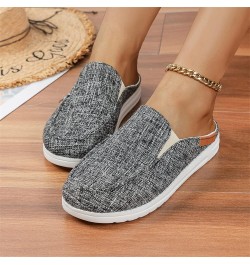 Women Slip on Loafer Flat Shoes Casual Comfy Clogs Canvas Slip on Sandals Slingback Closed Toe Walking Slippers Lady Boat Sho...