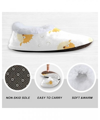 Winter Fuzzy Fleece Warm Memory Foam Cozy Shoes Closed Back House Slippers for Women Girl Men Indoor Outdoor Bedroom Cute Fun...