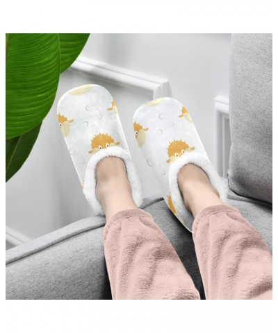 Winter Fuzzy Fleece Warm Memory Foam Cozy Shoes Closed Back House Slippers for Women Girl Men Indoor Outdoor Bedroom Cute Fun...