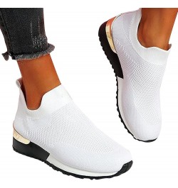 Sandals Stretch Cloth Large Size Women's Summer Comfortable Casual Sports Shoes, 5.5, Black White $9.88 Sandals