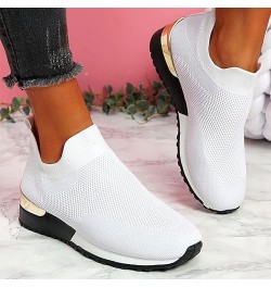 Sandals Stretch Cloth Large Size Women's Summer Comfortable Casual Sports Shoes, 5.5, Black White $9.88 Sandals