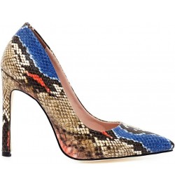 Women's Sexy Lace Toe Stiletto High Heels Evening Party Shoes ZY56-11 Blue $27.15 Pumps