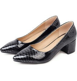 Women Pointed Toe Dress Work Wedding Block Mid Heels Pumps Slip On Black 4 $24.45 Pumps