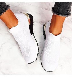 Sandals Stretch Cloth Large Size Women's Summer Comfortable Casual Sports Shoes, 5.5, Black White $9.88 Sandals