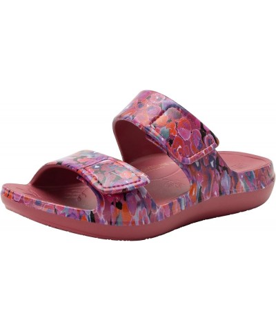 Alegria Women Orbyt Double Strap Lightweight Recovery Slide Sandal With Arch Support Poppy Pop $18.92 Sandals