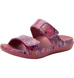 Alegria Women Orbyt Double Strap Lightweight Recovery Slide Sandal With Arch Support Poppy Pop $18.92 Sandals