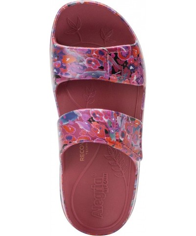 Alegria Women Orbyt Double Strap Lightweight Recovery Slide Sandal With Arch Support Poppy Pop $18.92 Sandals