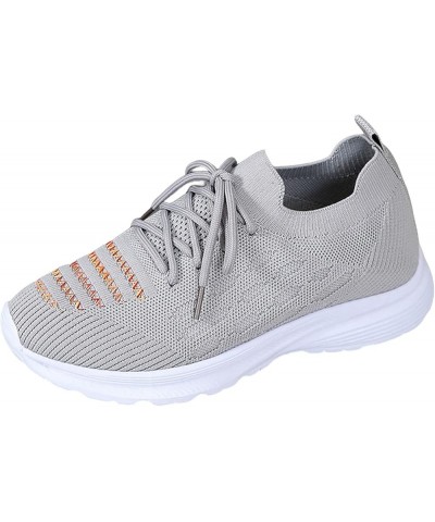 Womens Walking Runing Mesh Sneakers Casual Jogging Hiking Shoes Sports Workout Gym Shoes Ao1-grey $15.97 Athletic Shoes