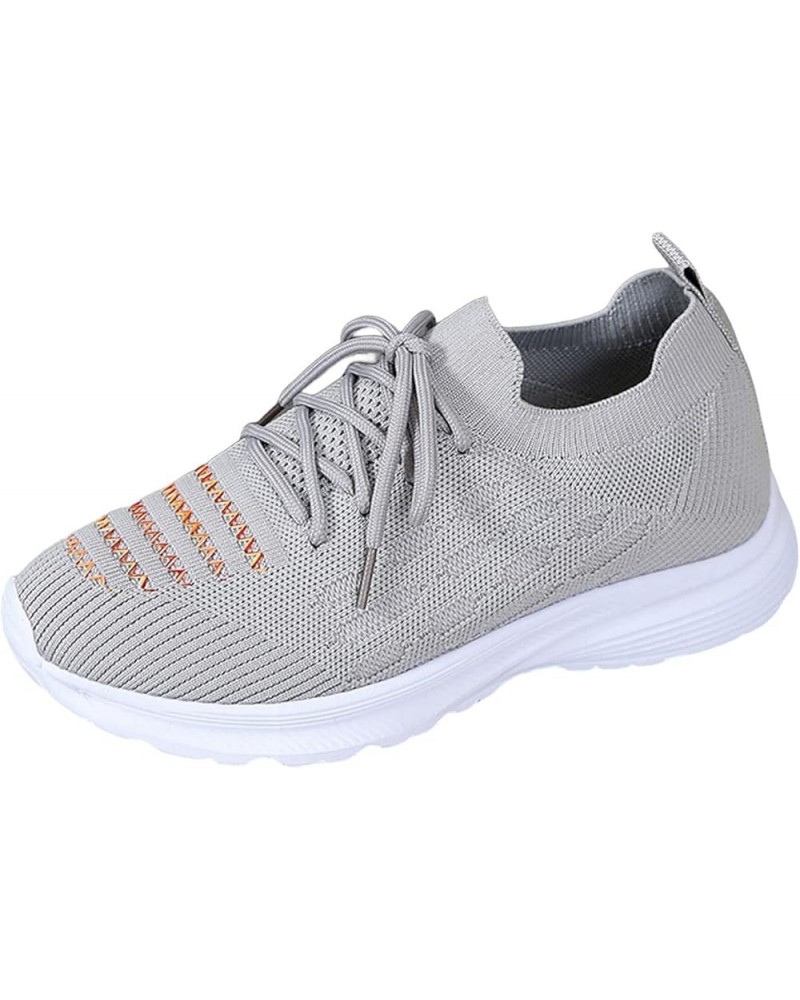 Womens Walking Runing Mesh Sneakers Casual Jogging Hiking Shoes Sports Workout Gym Shoes Ao1-grey $15.97 Athletic Shoes