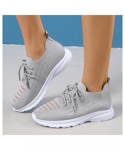 Womens Walking Runing Mesh Sneakers Casual Jogging Hiking Shoes Sports Workout Gym Shoes Ao1-grey $15.97 Athletic Shoes