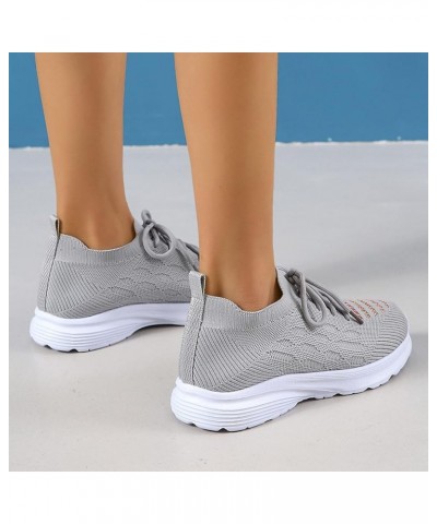 Womens Walking Runing Mesh Sneakers Casual Jogging Hiking Shoes Sports Workout Gym Shoes Ao1-grey $15.97 Athletic Shoes