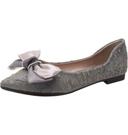 Elegant Pearl Bowtie Satin Ballet Shoes for Womens Comfort Slipon Closed Pointed-Toe Lightweight for Wedding Flat Shoes Light...