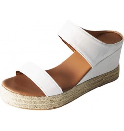 Wedge Sandals for Women Dressy, Sandals for Women Dressy Summer Espadrille Platform Wedges Casual Beach Sandals White $16.20 ...