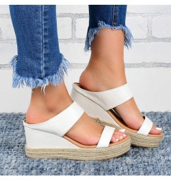 Wedge Sandals for Women Dressy, Sandals for Women Dressy Summer Espadrille Platform Wedges Casual Beach Sandals White $16.20 ...