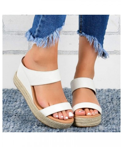 Wedge Sandals for Women Dressy, Sandals for Women Dressy Summer Espadrille Platform Wedges Casual Beach Sandals White $16.20 ...