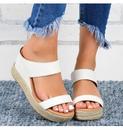 Wedge Sandals for Women Dressy, Sandals for Women Dressy Summer Espadrille Platform Wedges Casual Beach Sandals White $16.20 ...