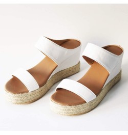 Wedge Sandals for Women Dressy, Sandals for Women Dressy Summer Espadrille Platform Wedges Casual Beach Sandals White $16.20 ...