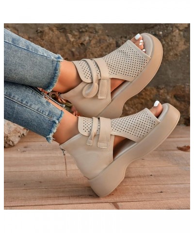 Flats for Women Open Toe Ankle Strap Espadrilles Low Wedge Casual Sandals Lightweight Flat Mules Shoes 179-ixpyn-b-beige $18....