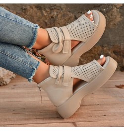 Flats for Women Open Toe Ankle Strap Espadrilles Low Wedge Casual Sandals Lightweight Flat Mules Shoes 179-ixpyn-b-beige $18....