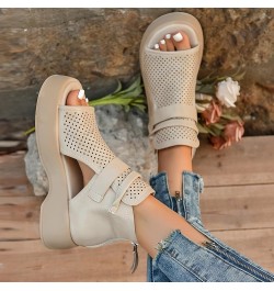 Flats for Women Open Toe Ankle Strap Espadrilles Low Wedge Casual Sandals Lightweight Flat Mules Shoes 179-ixpyn-b-beige $18....