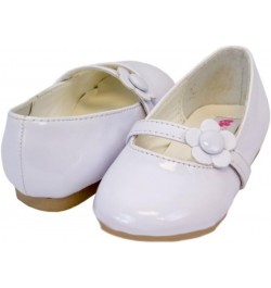 Lovely Patent Leather Mary Jane Party Shoe with Daisy White $20.39 Flats