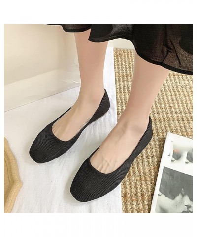 Women Square Toe Flat Shoes Slip On Pointed Toe Shallow Mouth Single Shoes Casual Shoes Work Shoes White Tie up Sandals for W...