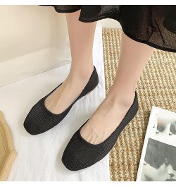 Women Square Toe Flat Shoes Slip On Pointed Toe Shallow Mouth Single Shoes Casual Shoes Work Shoes White Tie up Sandals for W...