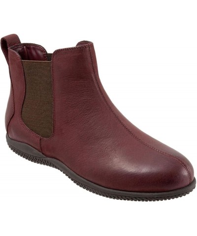 Women's Chelsea Boots Wine Leather $24.72 Boots