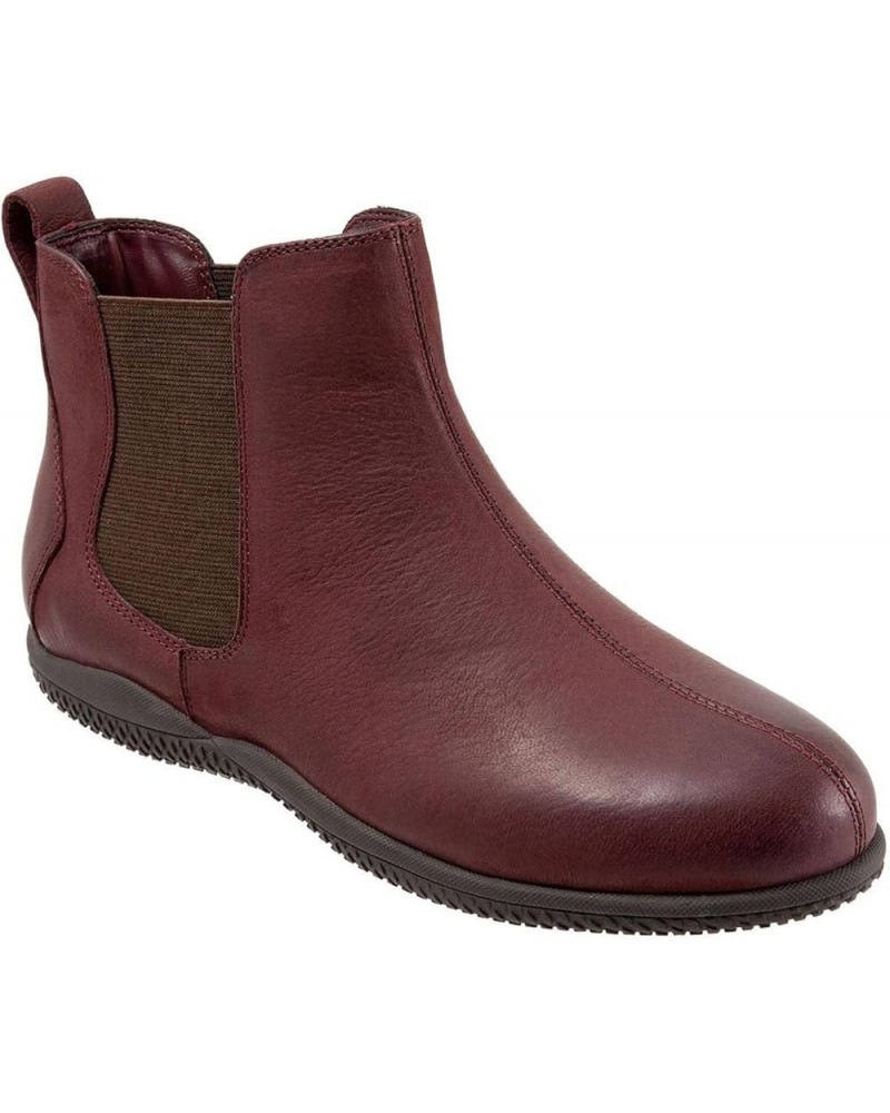 Women's Chelsea Boots Wine Leather $24.72 Boots