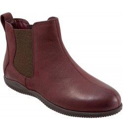 Women's Chelsea Boots Wine Leather $24.72 Boots