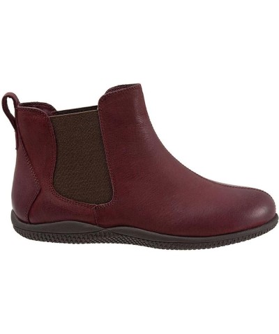 Women's Chelsea Boots Wine Leather $24.72 Boots