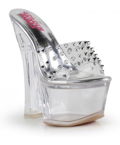 Colima-06 Sexy Chic Women's Clear Platfrom Dancer High Heel Sandals Silver $23.65 Sandals