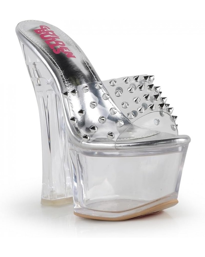 Colima-06 Sexy Chic Women's Clear Platfrom Dancer High Heel Sandals Silver $23.65 Sandals