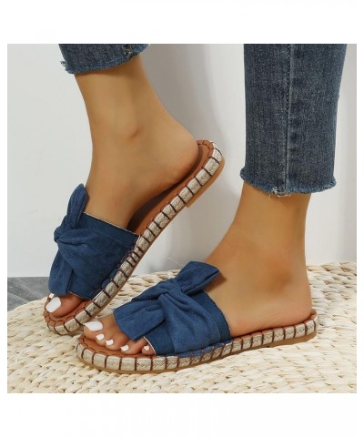 Women's Sandals Gladiator Ankle Strap Slippers Sandals & Flip Flops Pump Sandals Prom Dance Classic Slide Sandals Blue $12.49...