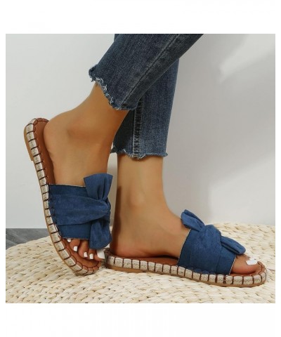 Women's Sandals Gladiator Ankle Strap Slippers Sandals & Flip Flops Pump Sandals Prom Dance Classic Slide Sandals Blue $12.49...