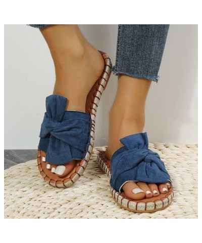 Women's Sandals Gladiator Ankle Strap Slippers Sandals & Flip Flops Pump Sandals Prom Dance Classic Slide Sandals Blue $12.49...