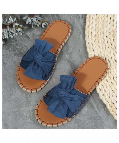 Women's Sandals Gladiator Ankle Strap Slippers Sandals & Flip Flops Pump Sandals Prom Dance Classic Slide Sandals Blue $12.49...