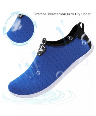 Womens and Mens Water Shoes Breathable Quick Dry Soft Barefoot Aqua Socks for Hiking Swim Beach Surf Yoga Sport Solid Dablue ...